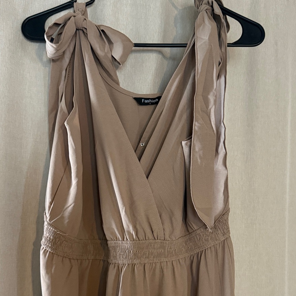 Amazon Backless Tan Women's Dress
